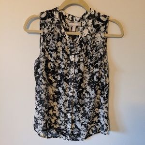 😎Banana Republic Black White Tank medium petite